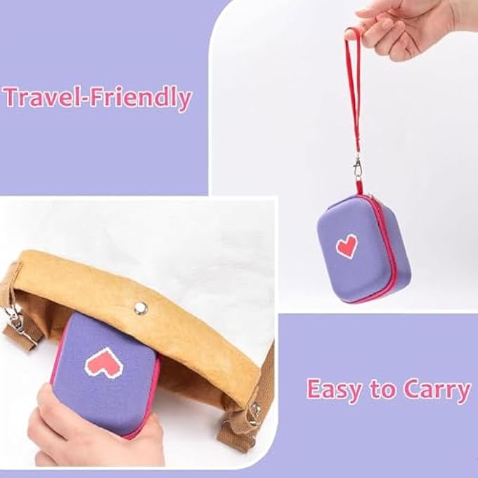 rayihni HARD TRAVEL CASE COVER FOR BITZEE, SHOCK RESISTANT CARRYING CASE FOR INTERACTIVE DIGITAL PET, DURABLE 3D ELECTRONICS PROTECTIVE BAG FOR KIDS TOYS, PORTABLE STORAGE CASE WITH HAND STRAP, LOVE DESIGN - Image 5